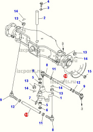 картинка Тяга рулевая Komatsu 8 сер от магазина IZC
