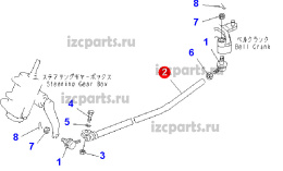 картинка Тяга рулевая продольная Komatsu 14 сер. от магазина IZC