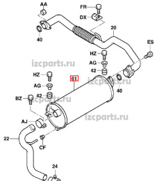 картинка Глушитель Toyota  #02 от магазина IZC