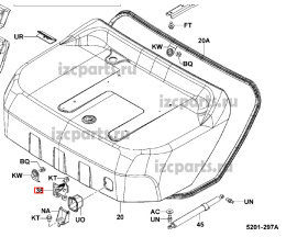 картинка Замок капота Toyota от магазина IZC