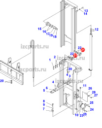 картинка Ролик мачты  45 x125,7 x 34 от магазина IZC