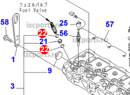 картинка Прокладка шайбы форсунки 4d92/d94e от магазина IZC