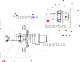 картинка Соединение карданного вала в сборе Doosan #07 от магазина IZC