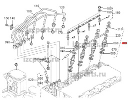 картинка Форсунка в сб. Kubota v2203 от магазина IZC