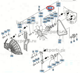 картинка Шкив ремня вентилятора Mitsubishi #02 от магазина IZC