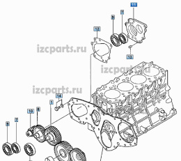 картинка Крышка распределительного механизма Mitsubishi s4q2/25l4c #02 от магазина IZC
