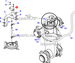 картинка Потенциометр датчик шкворня Doosan от магазина IZC