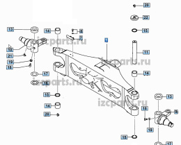 картинка Балка управляемого моста mi 2,0 gr пустая от магазина IZC