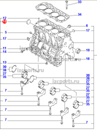картинка Крышка заглушка блока цилиндров #05 4d92   d=55 от магазина IZC