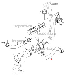 картинка Соединение (патрубок) воздухозаборника Hyundai #02 от магазина IZC