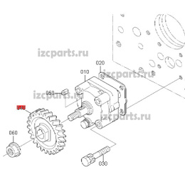 картинка Шестерня масляного насоса двигателя Kubota v2203 от магазина IZC
