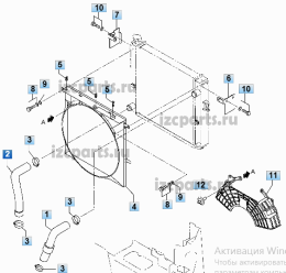 картинка Патрубок радиатора Mitsubishi gr 1.5t k15 нижний от магазина IZC