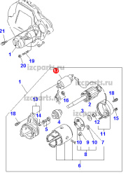 картинка Втягивающее реле стартера h15 от магазина IZC