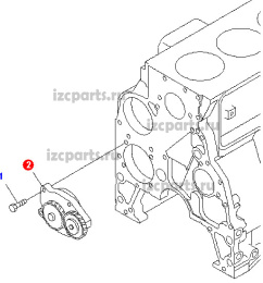 картинка Масляный насос двигателя Komatsu 6d102e от магазина IZC