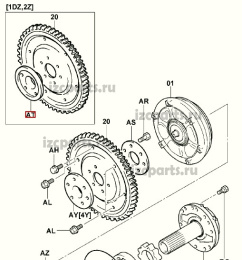 картинка Суппорт маховика акпп Toyota 1dzii от магазина IZC