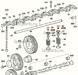 картинка Сухарь  клапана  Toyota 1dzii от магазина IZC