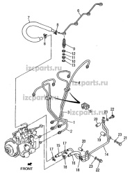 картинка Трубка топливная распределительная 4jg2 трубка обратки от магазина IZC